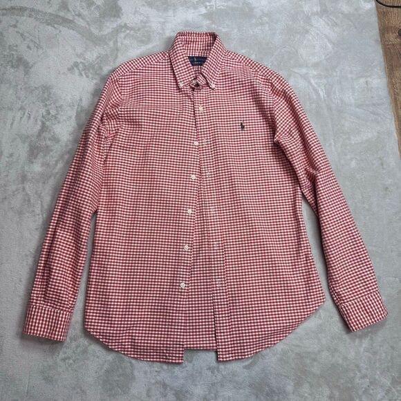 Polo by Ralph Lauren Other - Ralph‎ Lauren~Men’s~Orange/White Gingham Checked Classic Button Down Shirt~Sz Sm